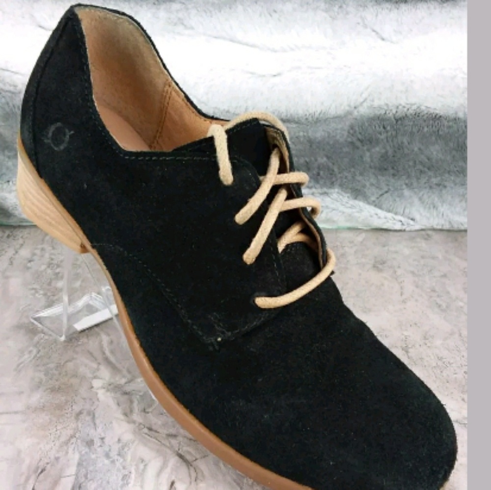BORN Black Leather Retro Oxfords Women's Sz 7.5